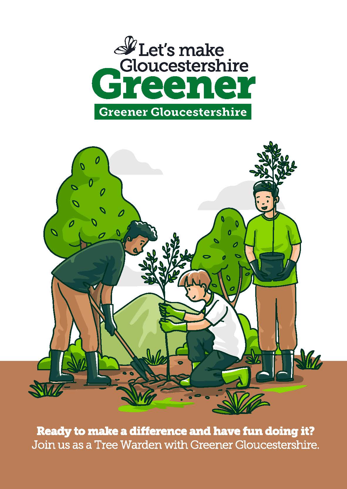 Greener Gloucestershire. Be a tree warden. 