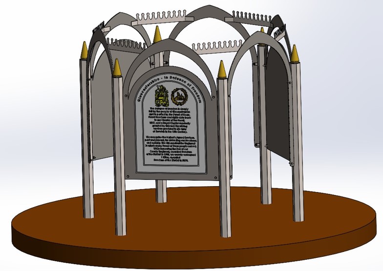 Mock-up of the Imjin Memorial, designed by Andrew Gardiner, brother of Imjin veteran